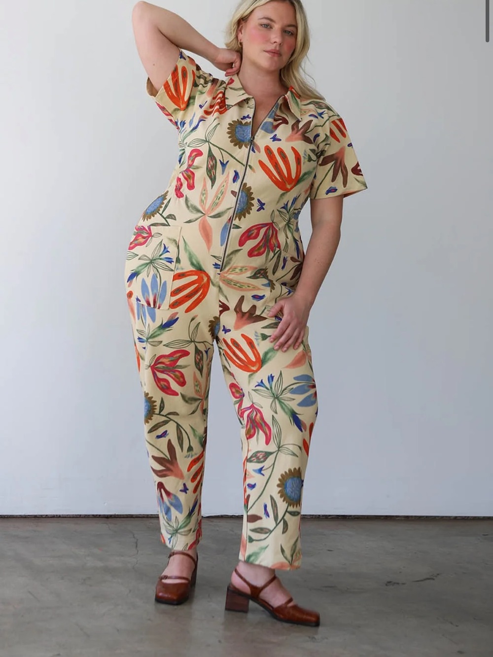 Noble Utility Jumpsuit - Laure Burke floral, NWT